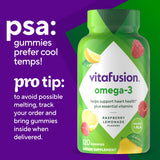 Vitafusion Gommes Oméga-3, utilisation quotidienne pratique et rangement pensé.