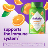 Gommes orange Vitafusion Power C sans sucre, goût rafraîchissant.