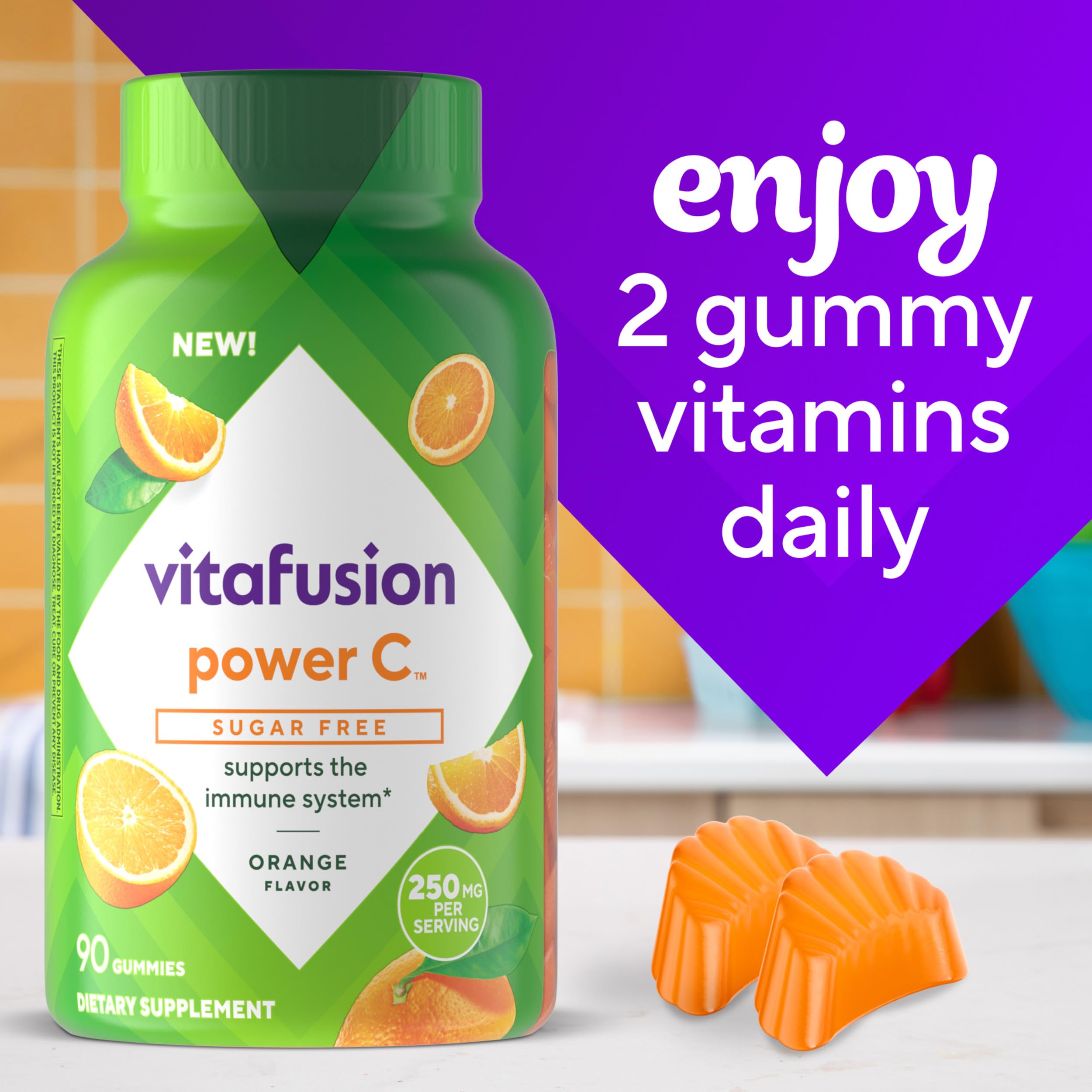 Format pratique: deux gommes par jour avec Vitafusion Power C.