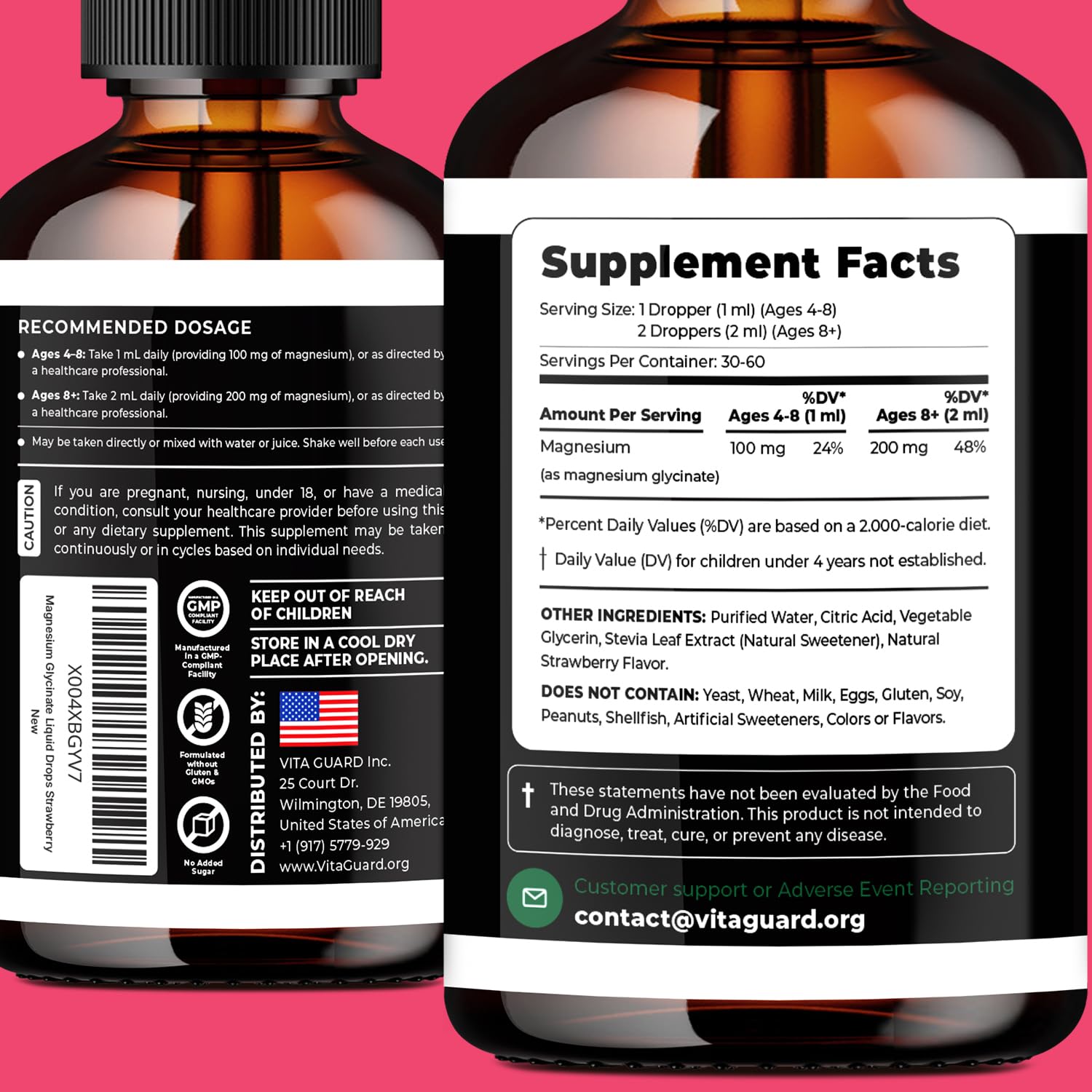 Vitaguard Kids – saveur fraise, goût agréable pour l'instant de prise.