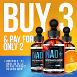 Vita Guard Pure NAD+ Drops, saveur citron-orange naturelle, rend la prise agréable.