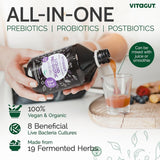 VITAGUT – ingrédients organiques et herbes fermentées dans le flacon.