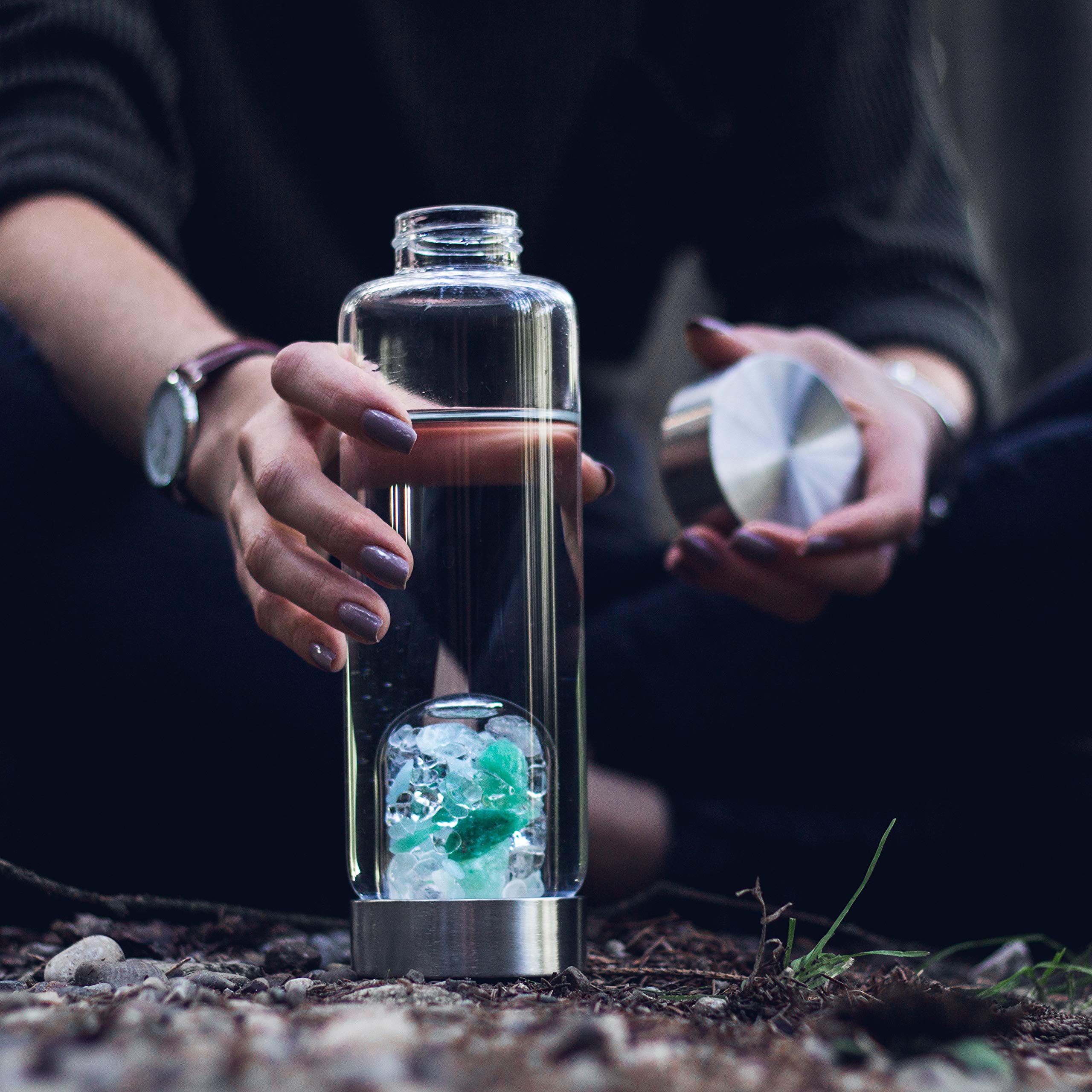 VitaJuwel ViA, verre borosilicate sûr pour hydratation fiable.