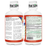 Vital Earth Minerals, doseur 1oz en premier plan, facilité d’utilisation quotidienne.