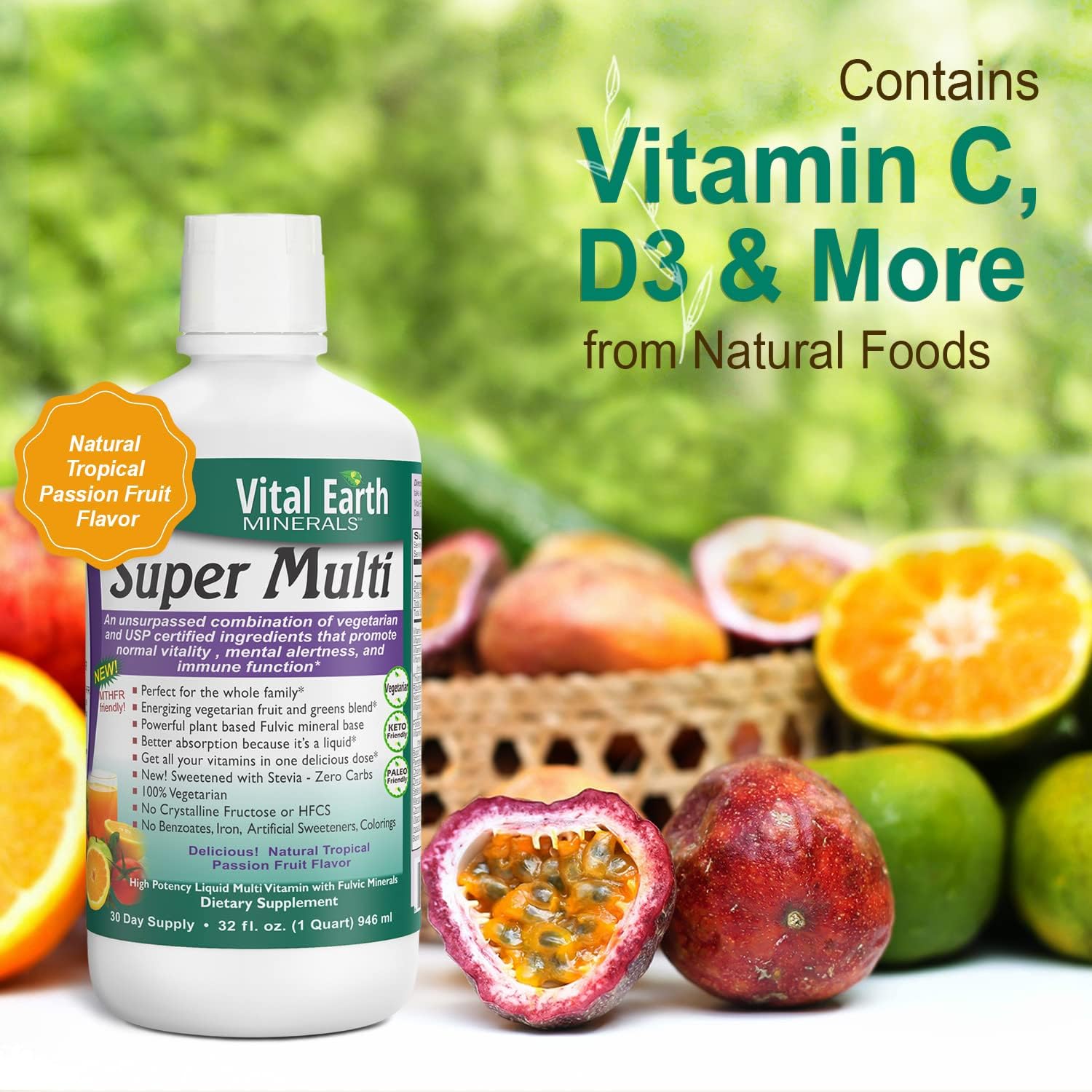 Vital Earth Minerals Super Multi – usage adulte et enfant, énergie en douceur et digestion soutenue.