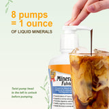 Vital Earth Minerals, usage dans eau, jus ou café selon vos préférences.