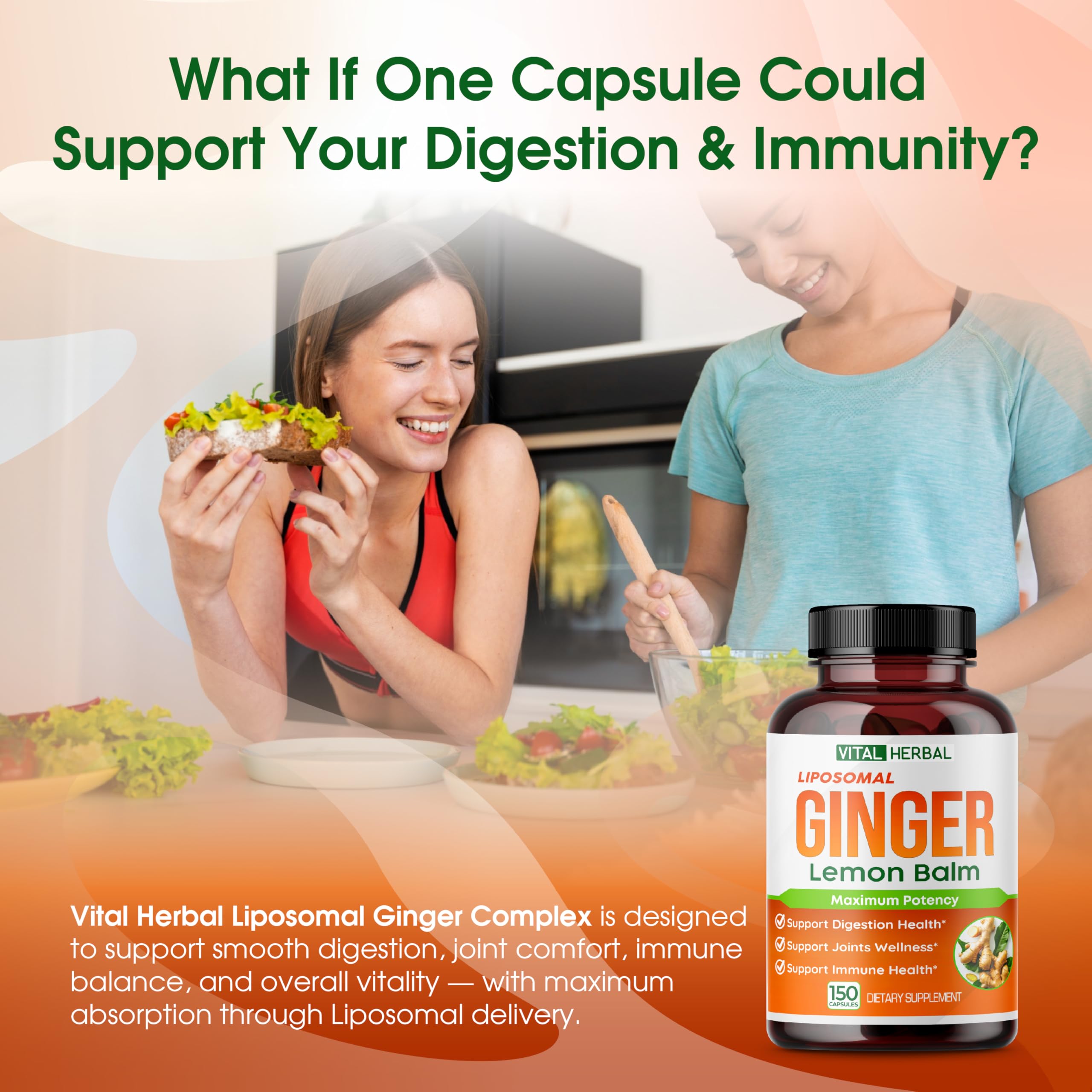 VITAL HERBAL capsules liposomales – gros plan sur les capsules et biodisponibilité accrue