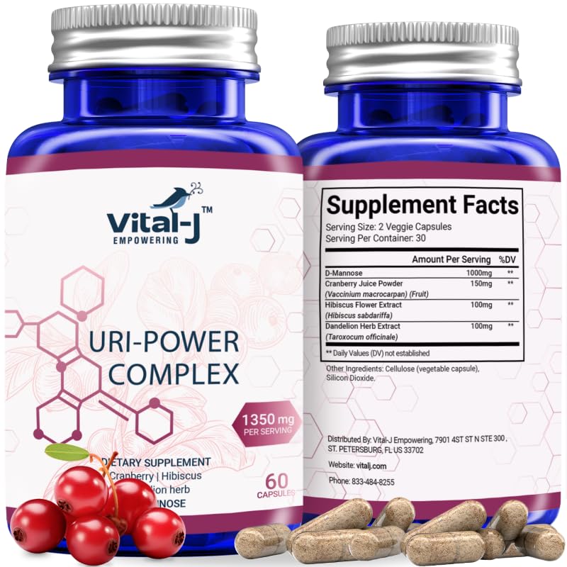 Vital-J Empowering URI Power Complex – bouteille 1350mg, soutien potentiel du confort urinaire