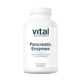 Vital Nutrients Pancreatiques : bouteille et pilules pour une digestion douce après les repas.