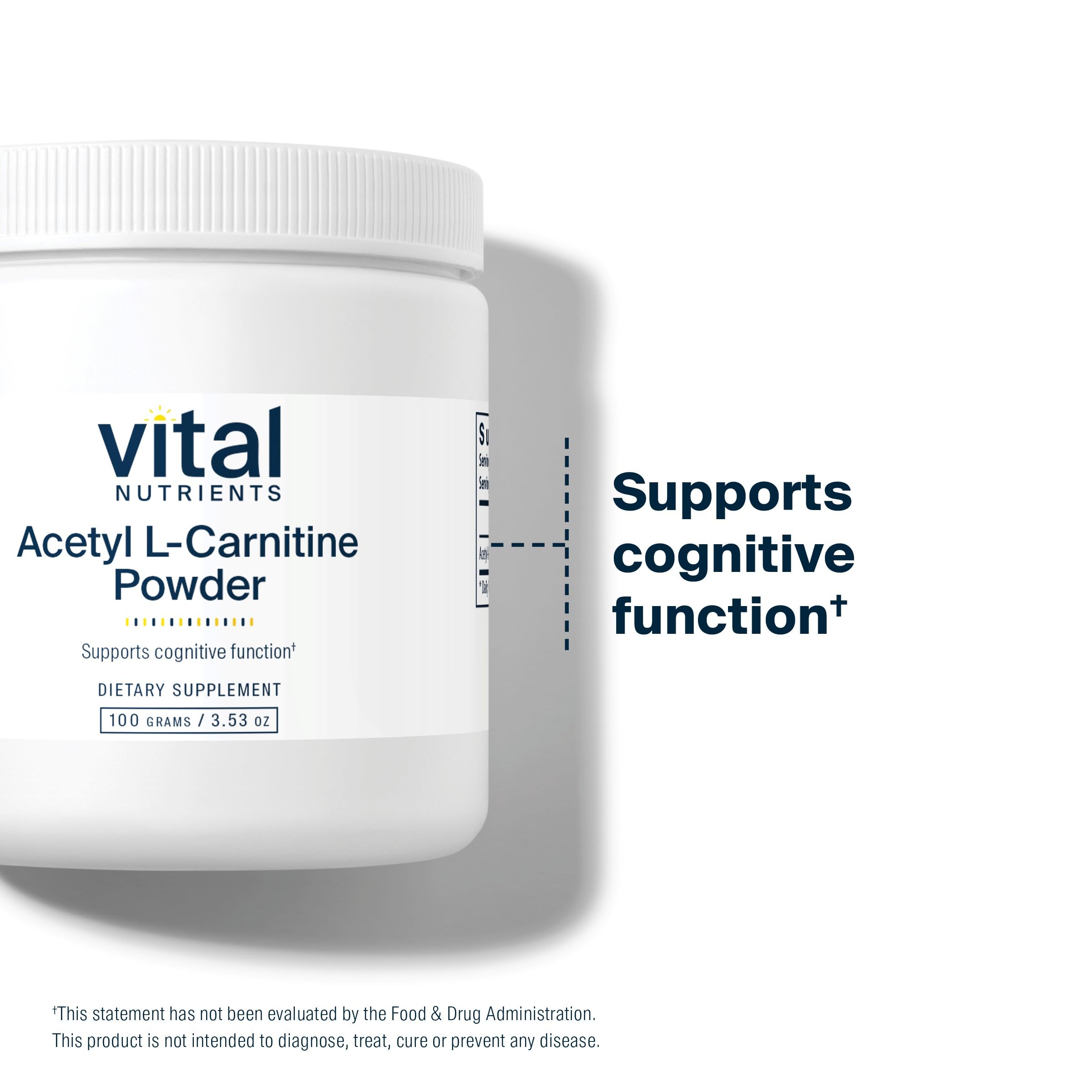 Utilisation quotidienne possible avec Vital Nutrients Acetyl L-Carnitine Poudre