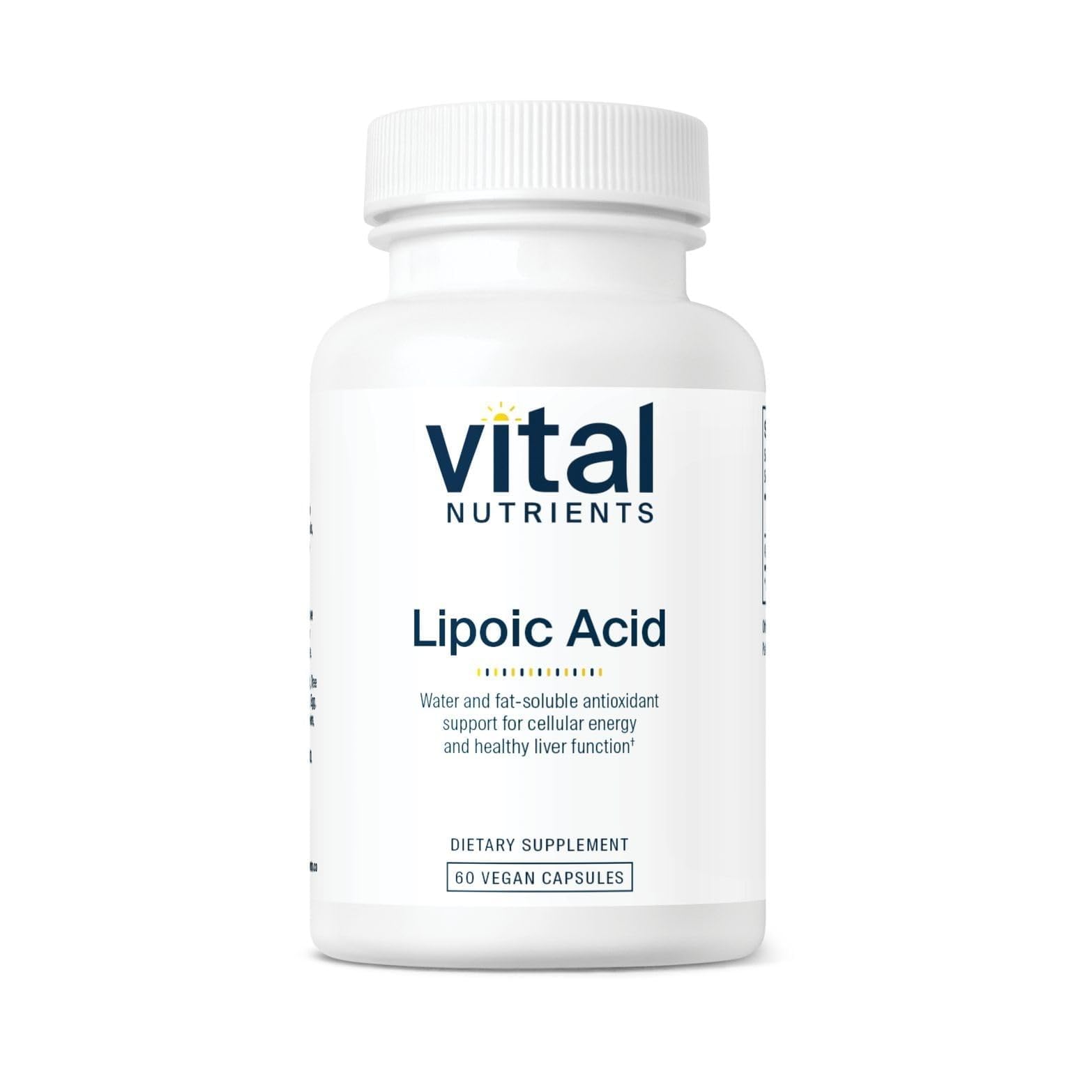 Vital Nutrients acide alpha-lipoïque 300 mg – Bouteille, soutien potentiel au métabolisme.