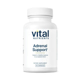 Vital Nutrients Adrenal Support, bouteille et gélules montrant le soutien des surrénales
