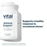 Vital Nutrients Adrenal Support, etiquette claire, emballage hypoallergénique et sûr.