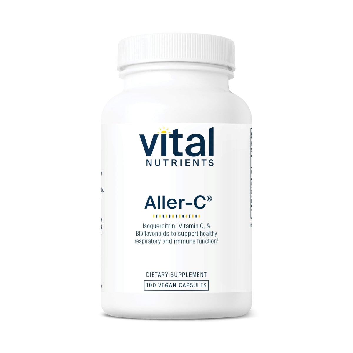 Vital Nutrients Aller-C – bouteille, soutien potentiel des voies respiratoires et des sinus.