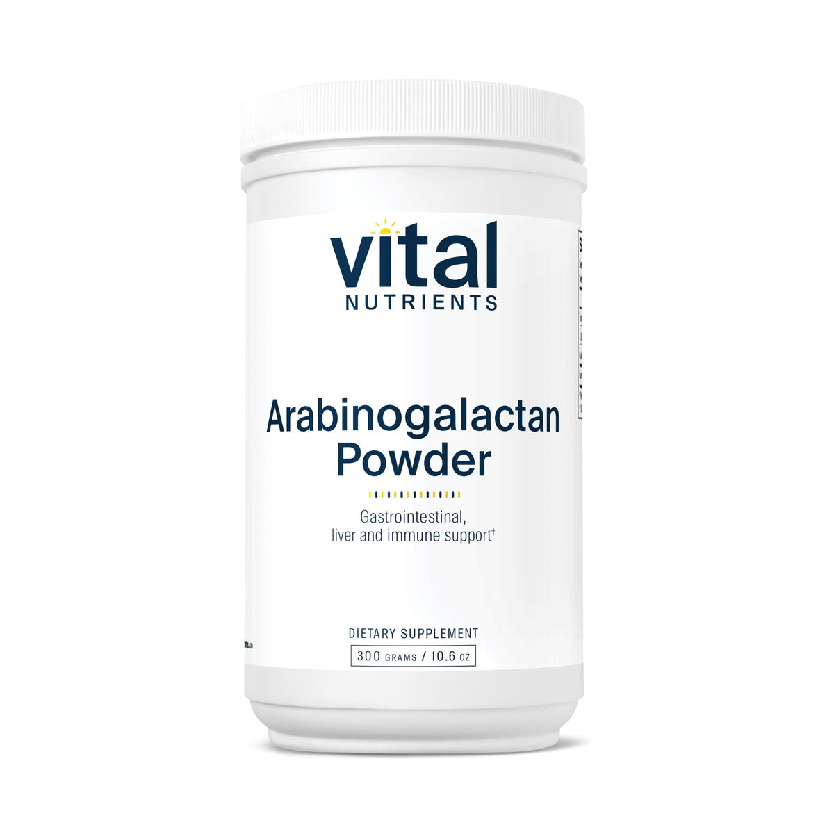 Vital Nutrients Arabinogalactane en bouteille, soutien potentiel de l'intestin.