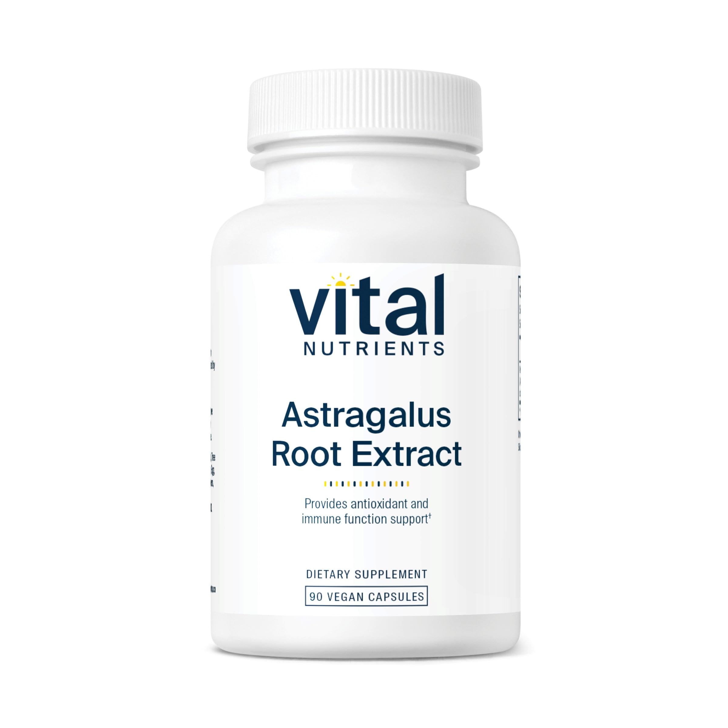 Vital Nutrients Astragale: bouteille d'extrait d'Astragale affichant 300 mg, pratique au quotidien.