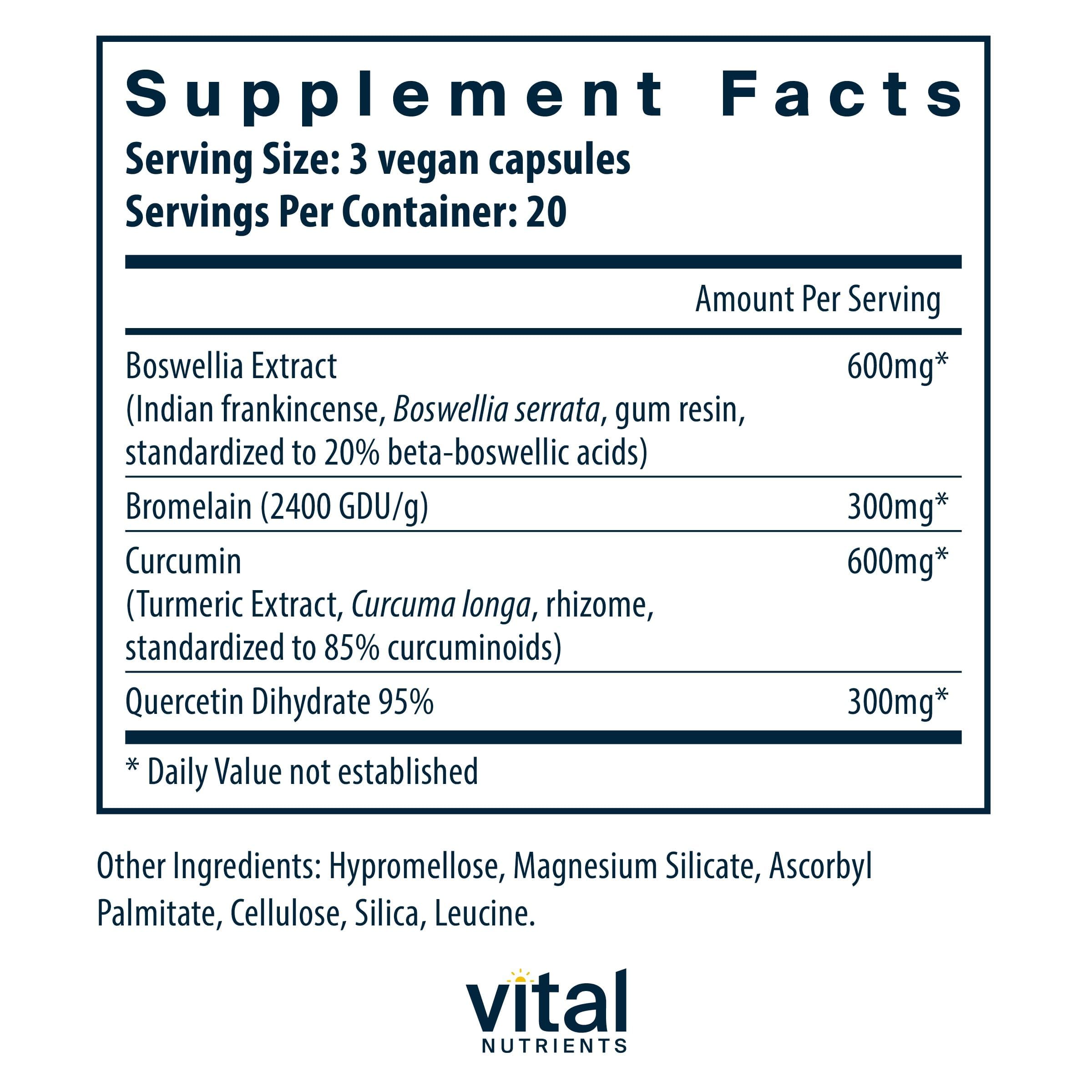 Vital Nutrients BCQ: bromélaïne pour aide digestive naturelle