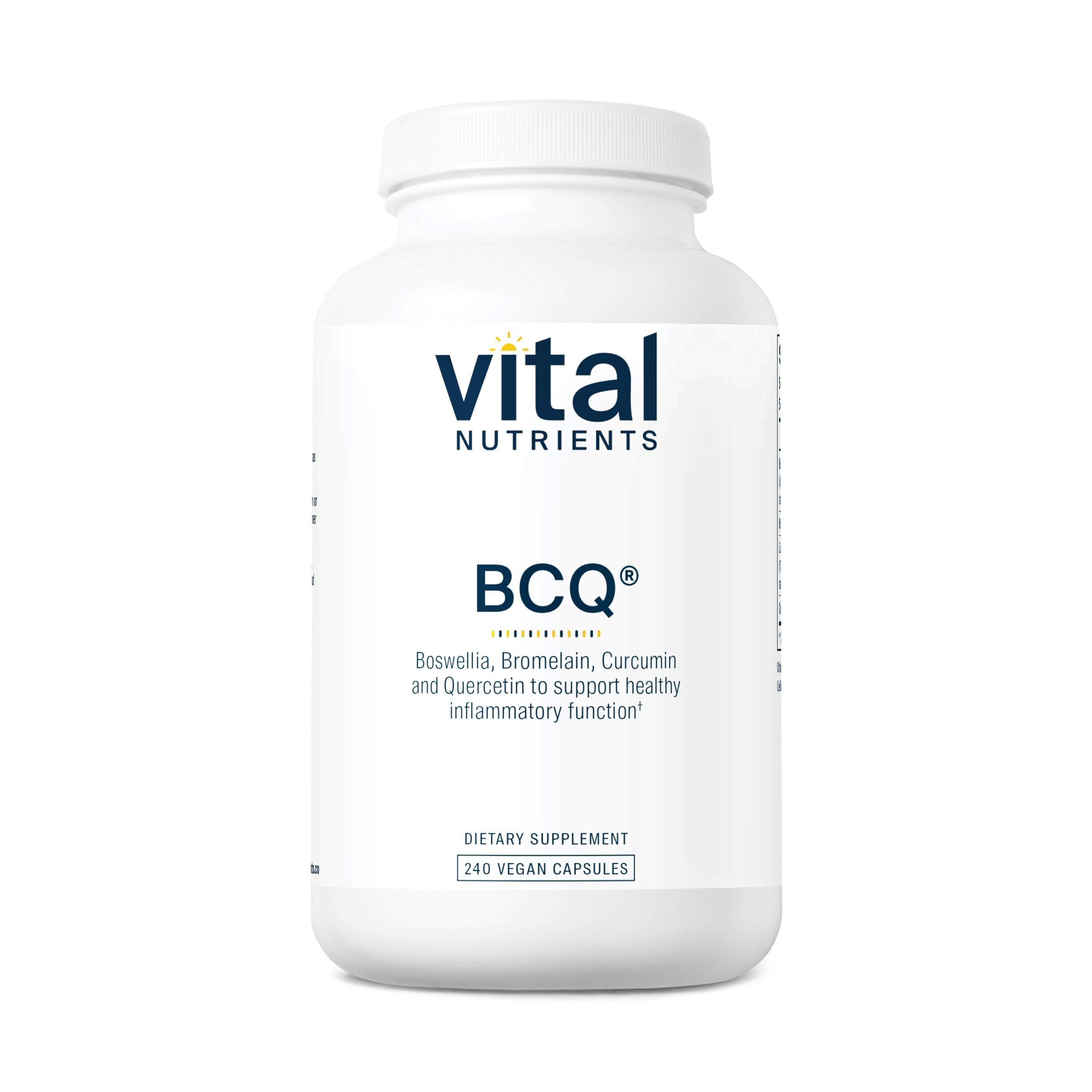 Vital Nutrients BCQ – emballage et étiquette clairs, utilisation facile au quotidien.