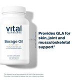 Étiquette Vital Nutrients Borage Oil : ingrédients propres et sans OGM