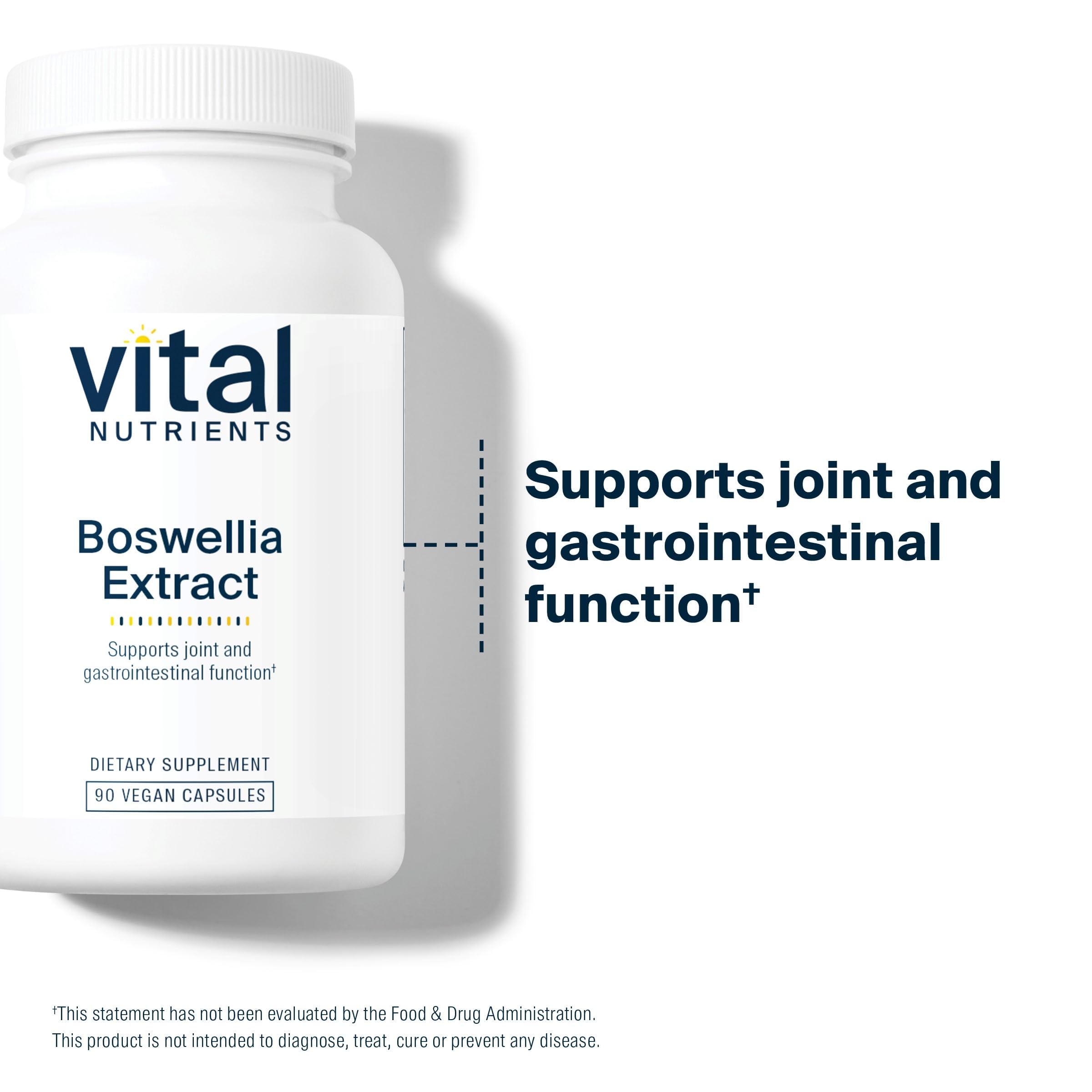 Vital Nutrients Boswellia Extract 400mg, bouteille: dosage fiable et format pratique.