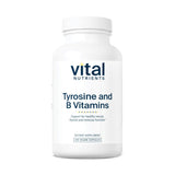 Vital Nutrients Tyrosine et vitamines B – bouteille visible, soutien potentiel énergie et concentration.