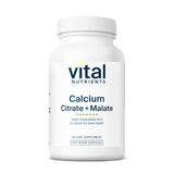 Vital Nutrients Calcium Citrate Malate – bouteille de gélules faciles à avaler pour la santé osseuse.