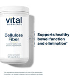 Vital Nutrients cellulose fiber powder scoop for easy dosing.
