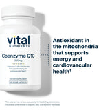 Vital Nutrients CoQ10 200mg – flacon de 60 capsules, routine pratique.