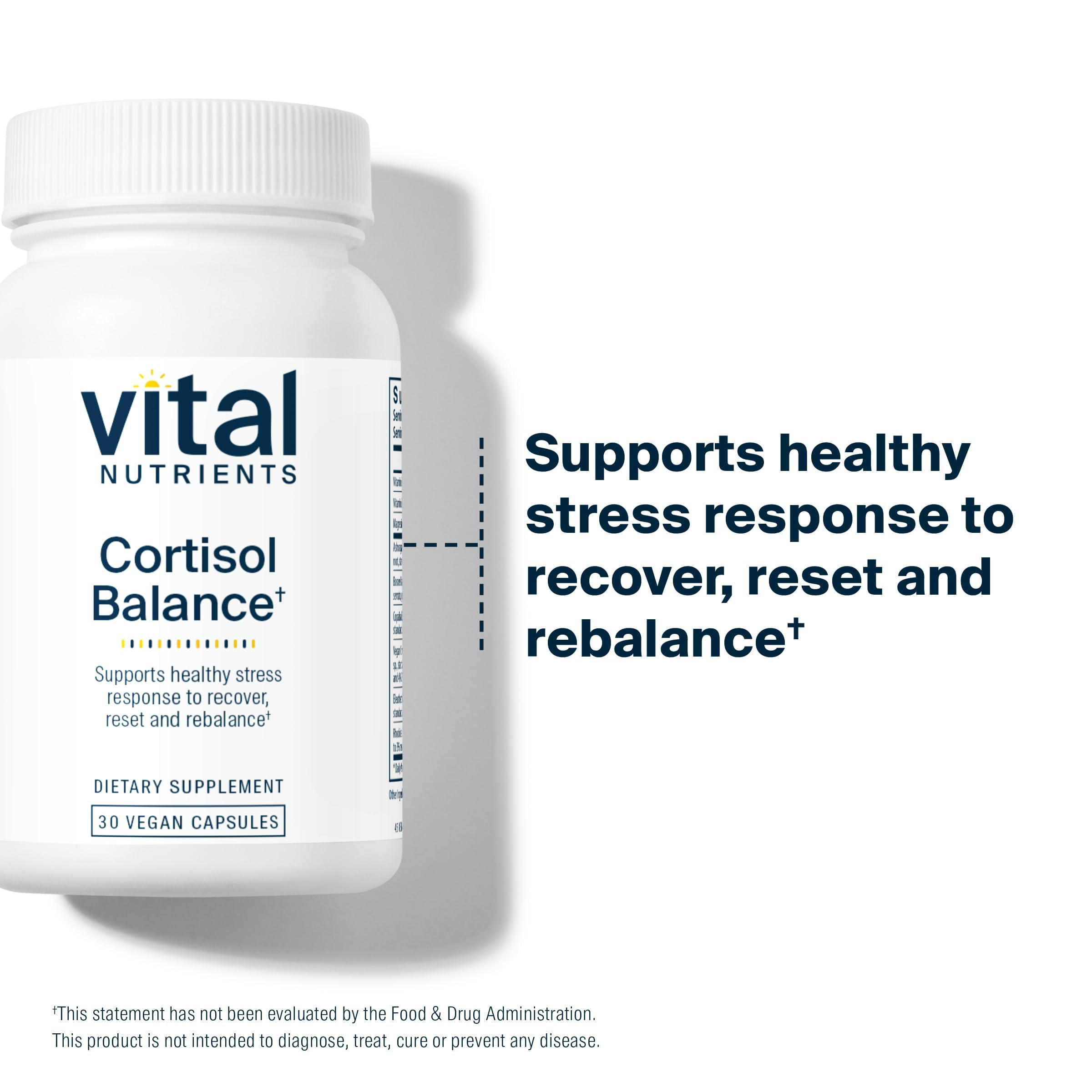 Vital Nutrients Cortisol Balance - capsules faciles à prendre au quotidien.