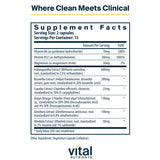 Vital Nutrients Cortisol Balance - ingrédients clés comme l'ashwagandha et le magnésium.
