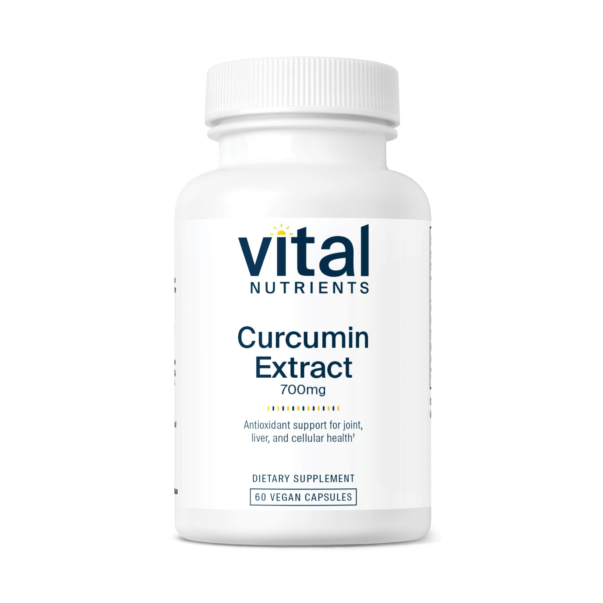 Vital Nutrients Curcumin Extract 700mg - Bouteille: soutien antioxydant quotidien pratique.