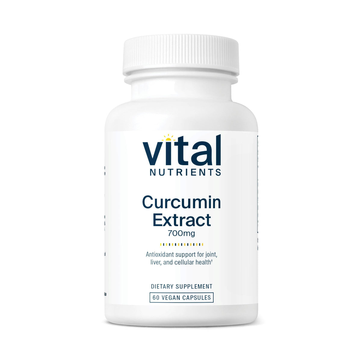 Vital Nutrients Curcumin Extract 700mg - Bouteille: soutien antioxydant quotidien pratique.