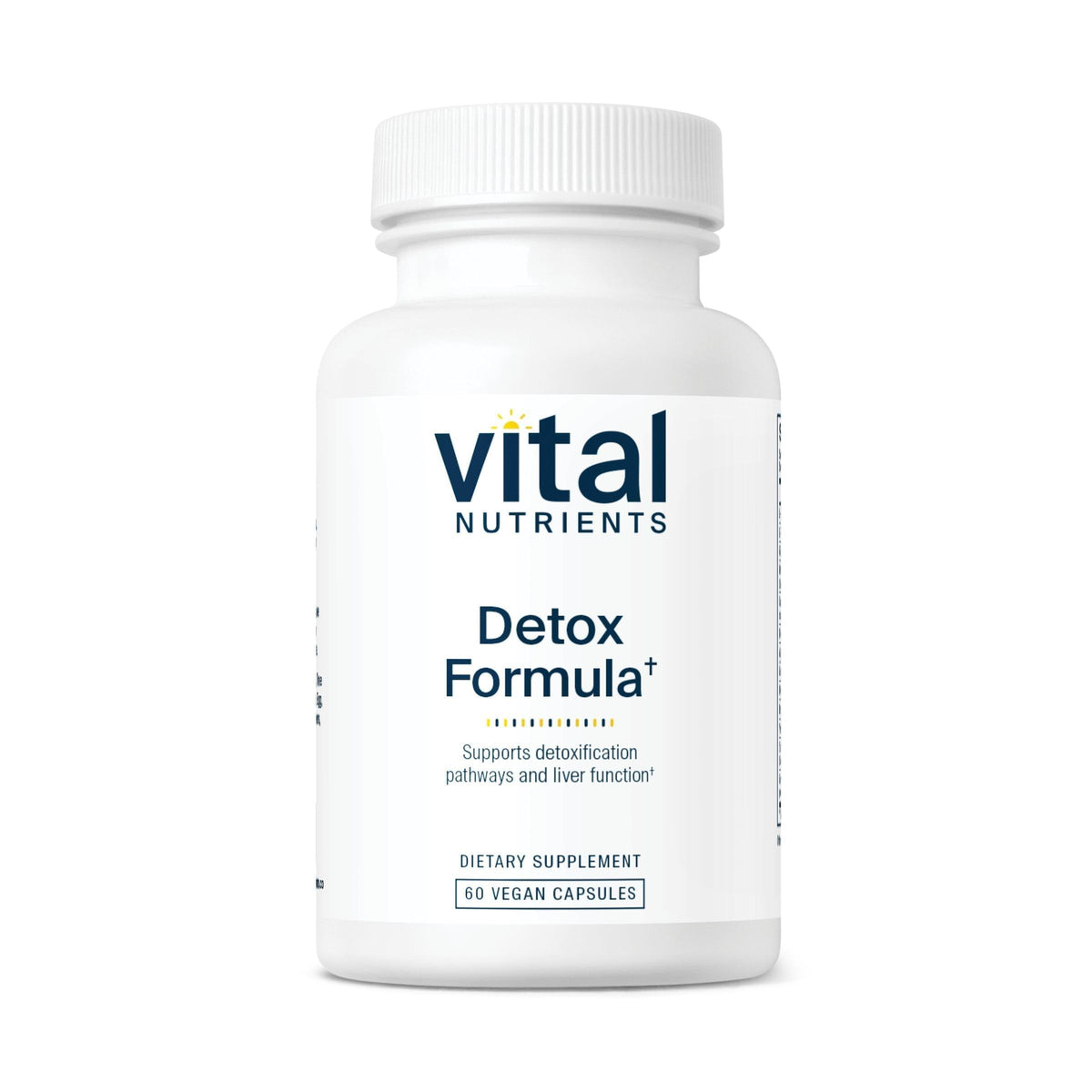 Vital Nutrients Detox Formula bouteille peut soutenir les voies naturelles de détoxification.