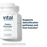Vital Nutrients Detox Formula etiquette-label transparence sur les ingrédients et la qualité.