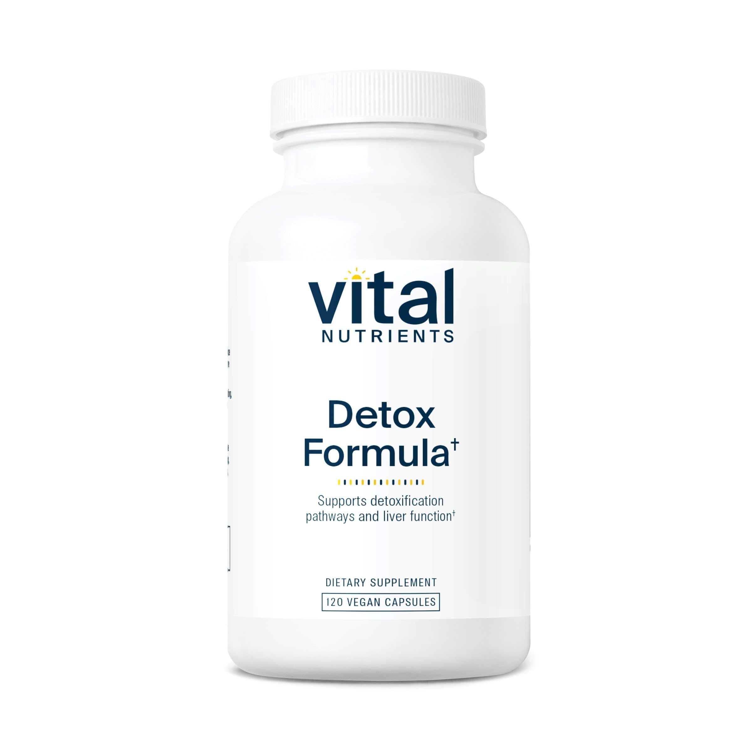 Vital Nutrients Détox Formule flacon-capsules-foie : soutien potentiel à la détox et routine bien-être.