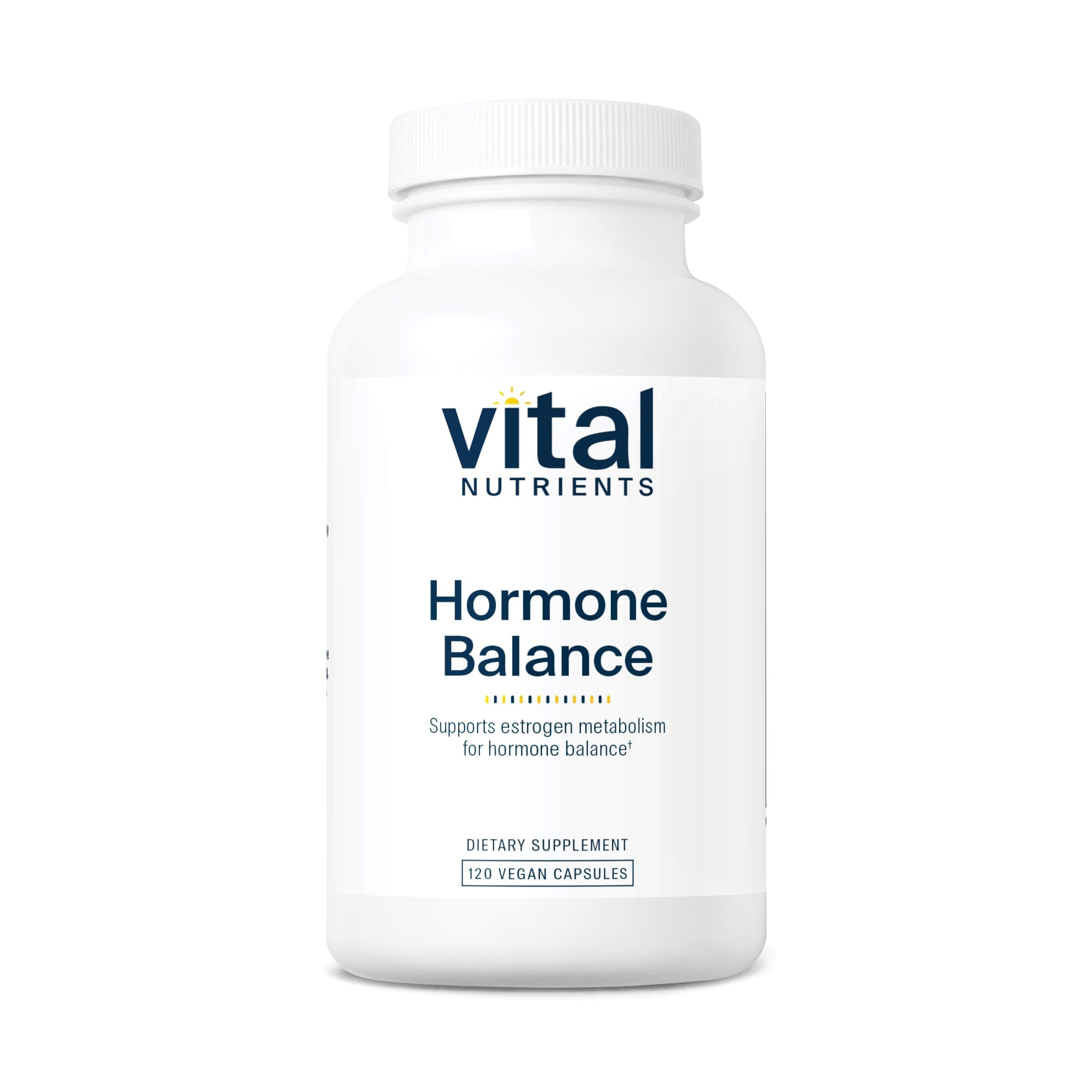 Vital Nutrients DIM – bouteille de gélules pour soutenir l'équilibre hormonal.