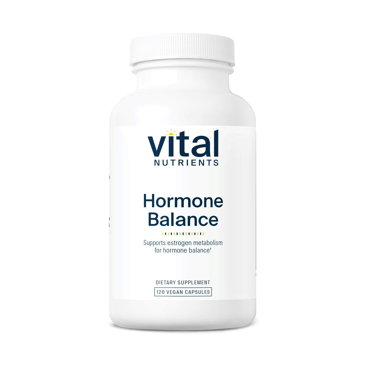 Vital Nutrients DIM – bouteille de gélules pour soutenir l'équilibre hormonal.