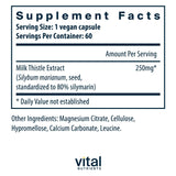 Vital Nutrients Extrait de chardon-Marie – capsules vegan faciles à avaler.