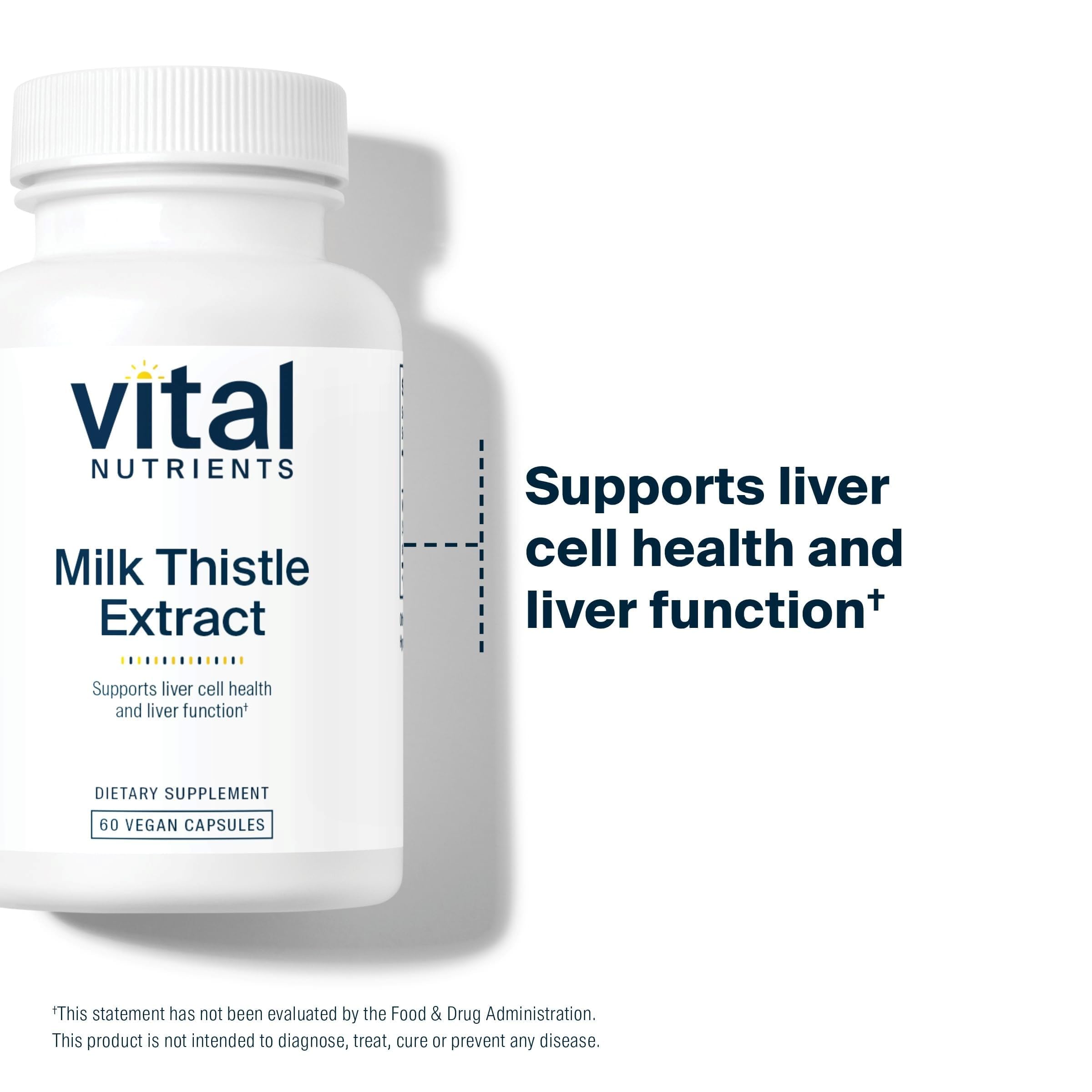 Étiquette claire de Vital Nutrients – formule sans gluten, soja et produits laitiers.