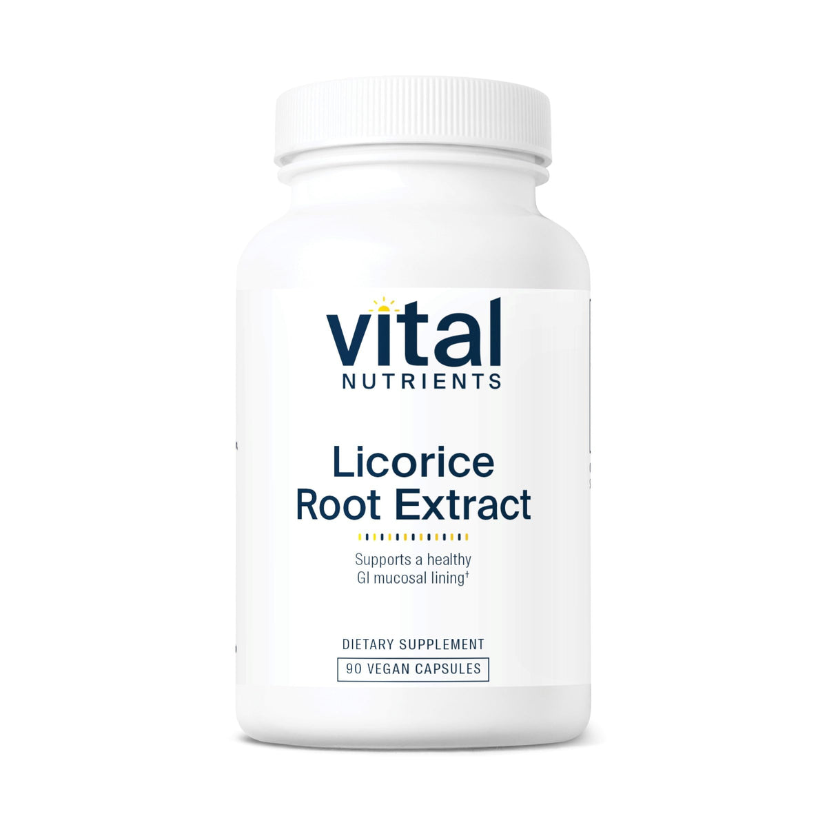 Vital Nutrients extrait de reglisse en bouteille, soutien potentiel des défenses naturelles.