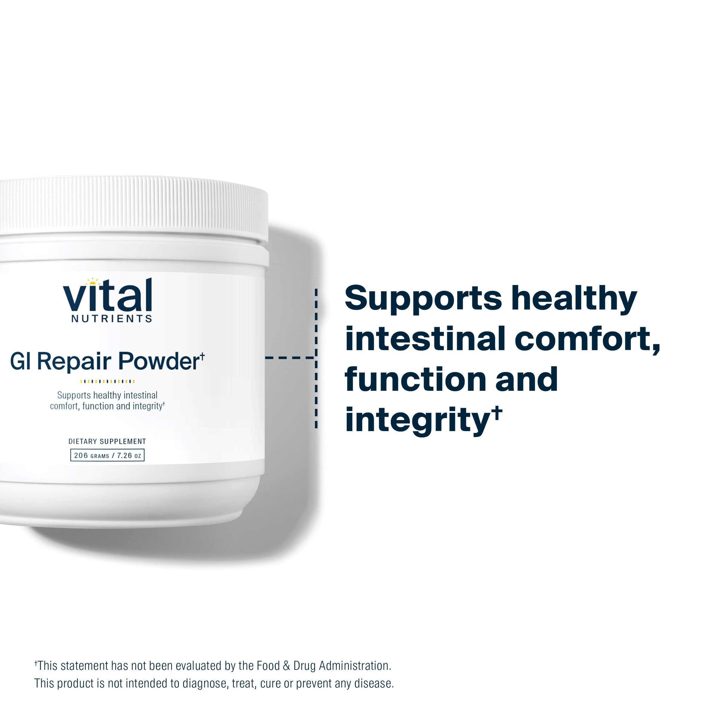 Vital Nutrients GI Repair, etiquette du produit, informations claires sur les ingrédients