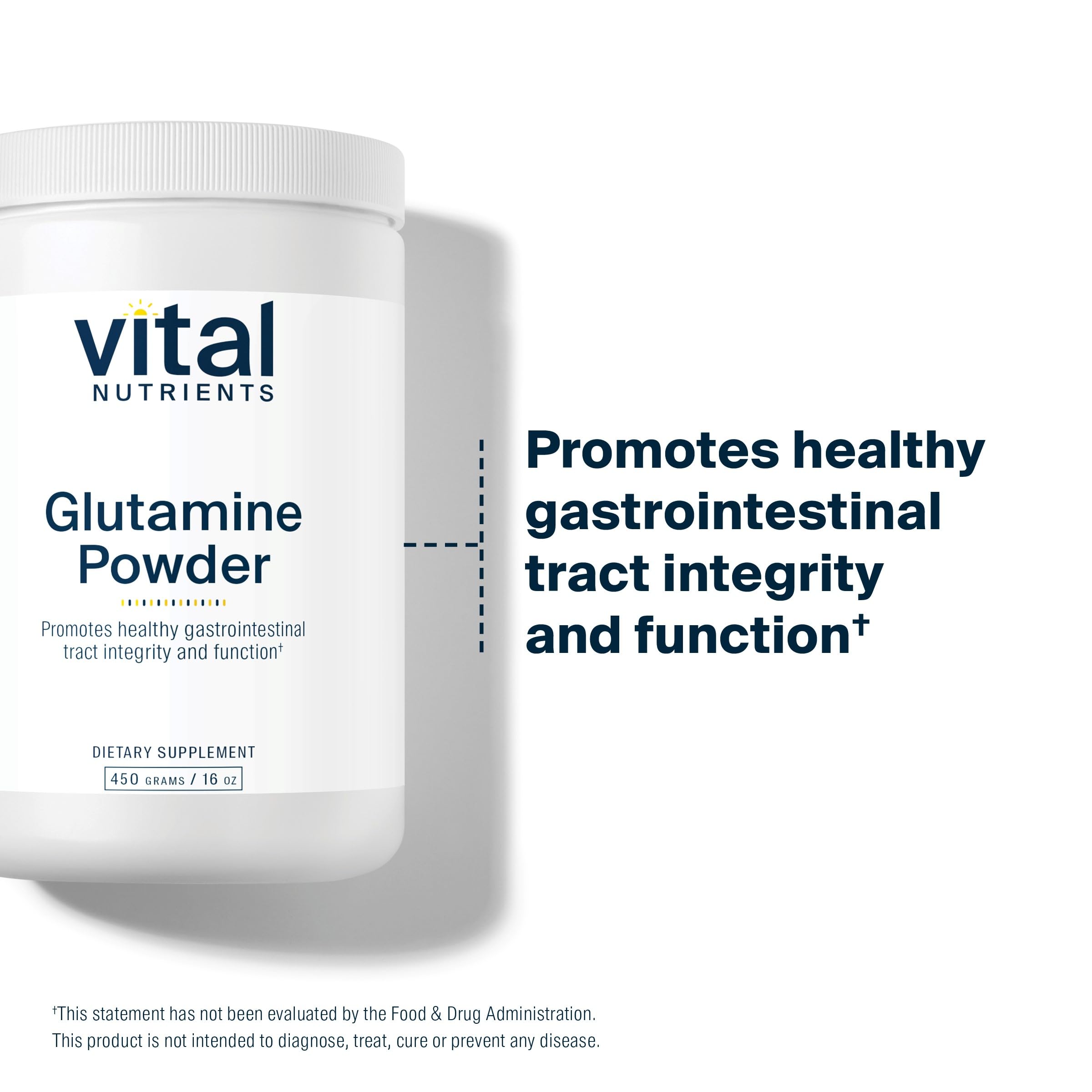 Vital Nutrients Glutamine Poudre: utilisation quotidienne possible pour le soutien du tractus gastro-intestinal