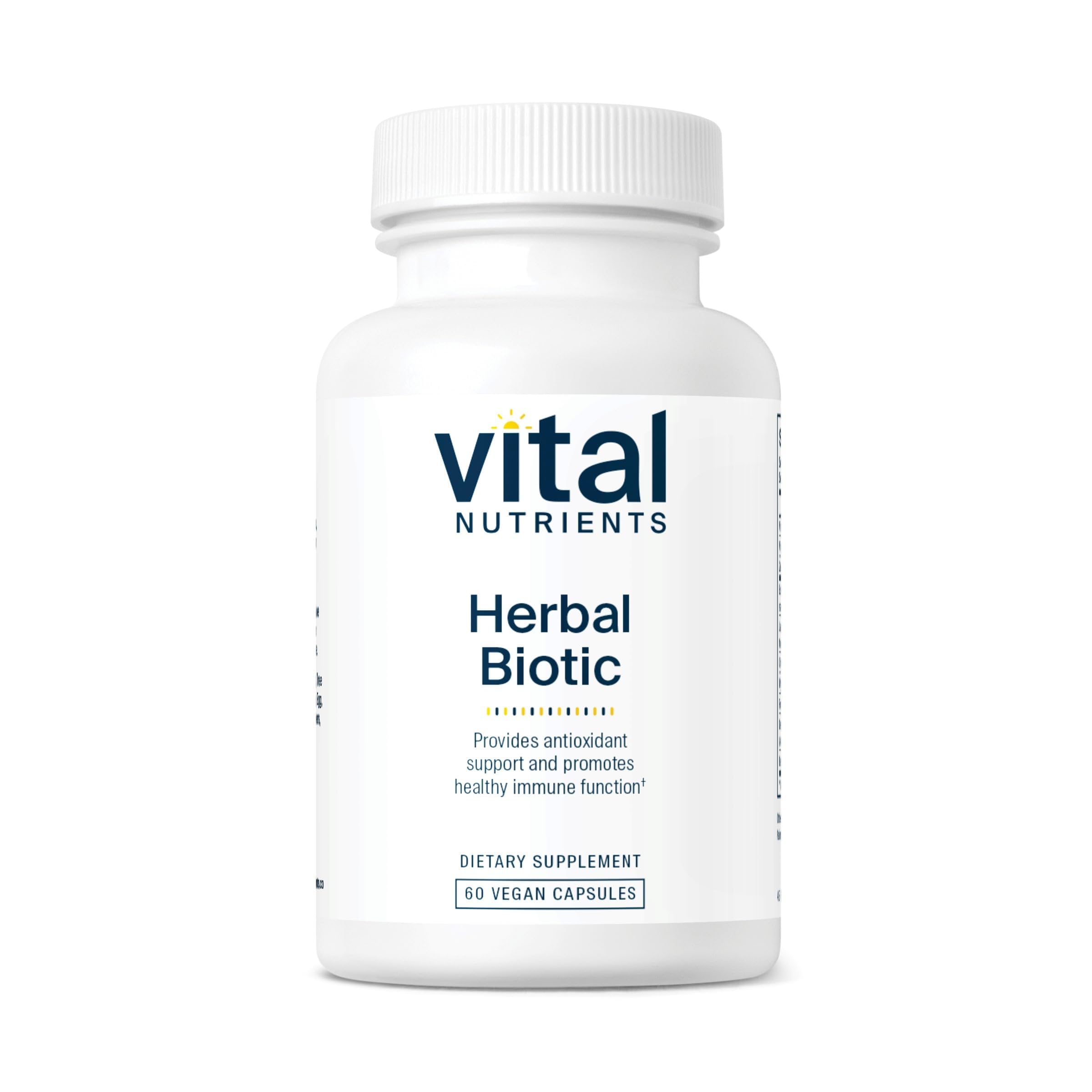 Vital Nutrients Herbal Biotic, bouteille prête à utiliser pour soutenir les défenses naturelles.