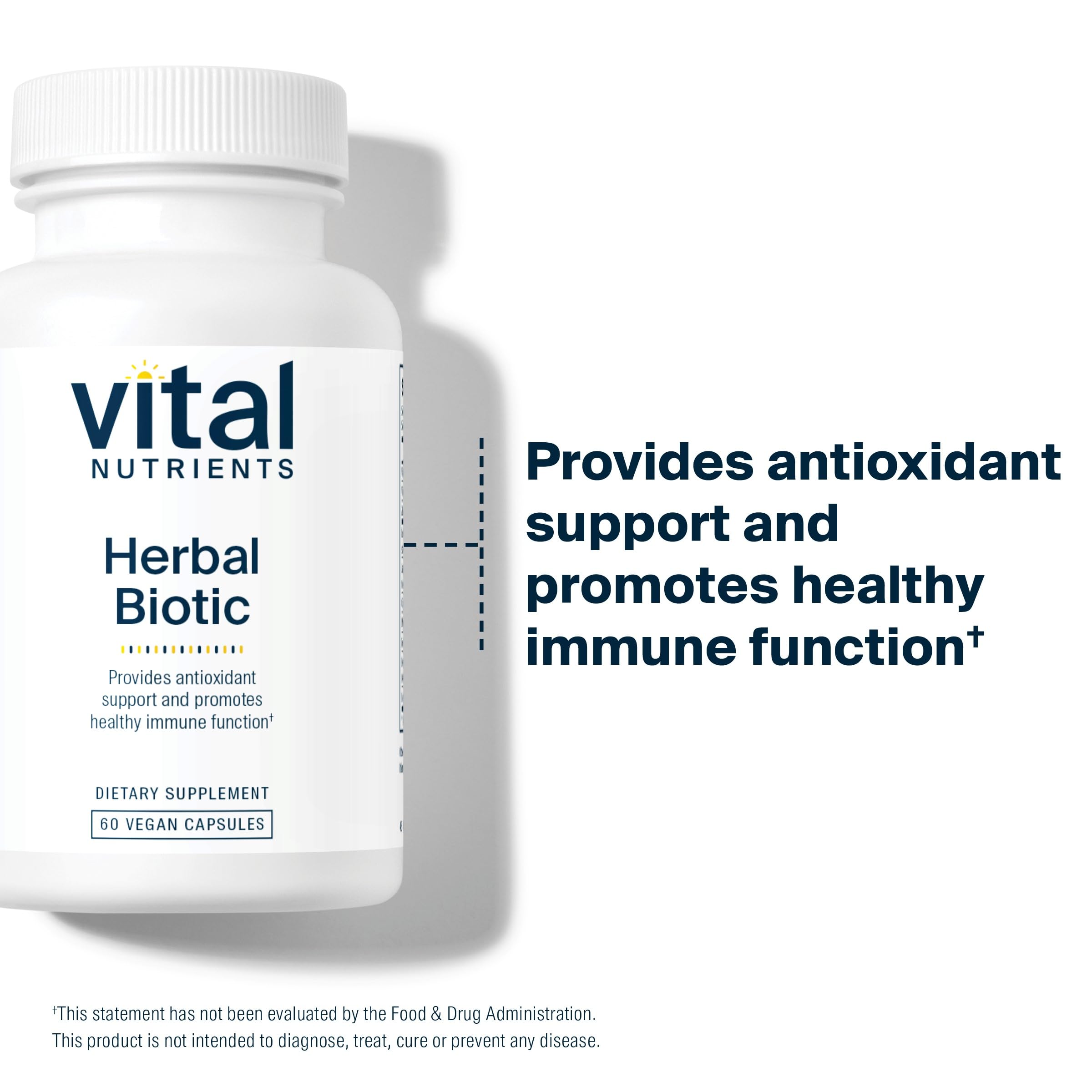 Vital Nutrients Herbal Biotic dosage recommandé facilitant l'intégration dans la routine.