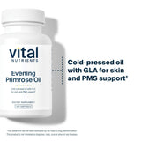 Vital Nutrients huile d'onagre 1000 mg - emballage, formule hypoallergénique et sans OGM.