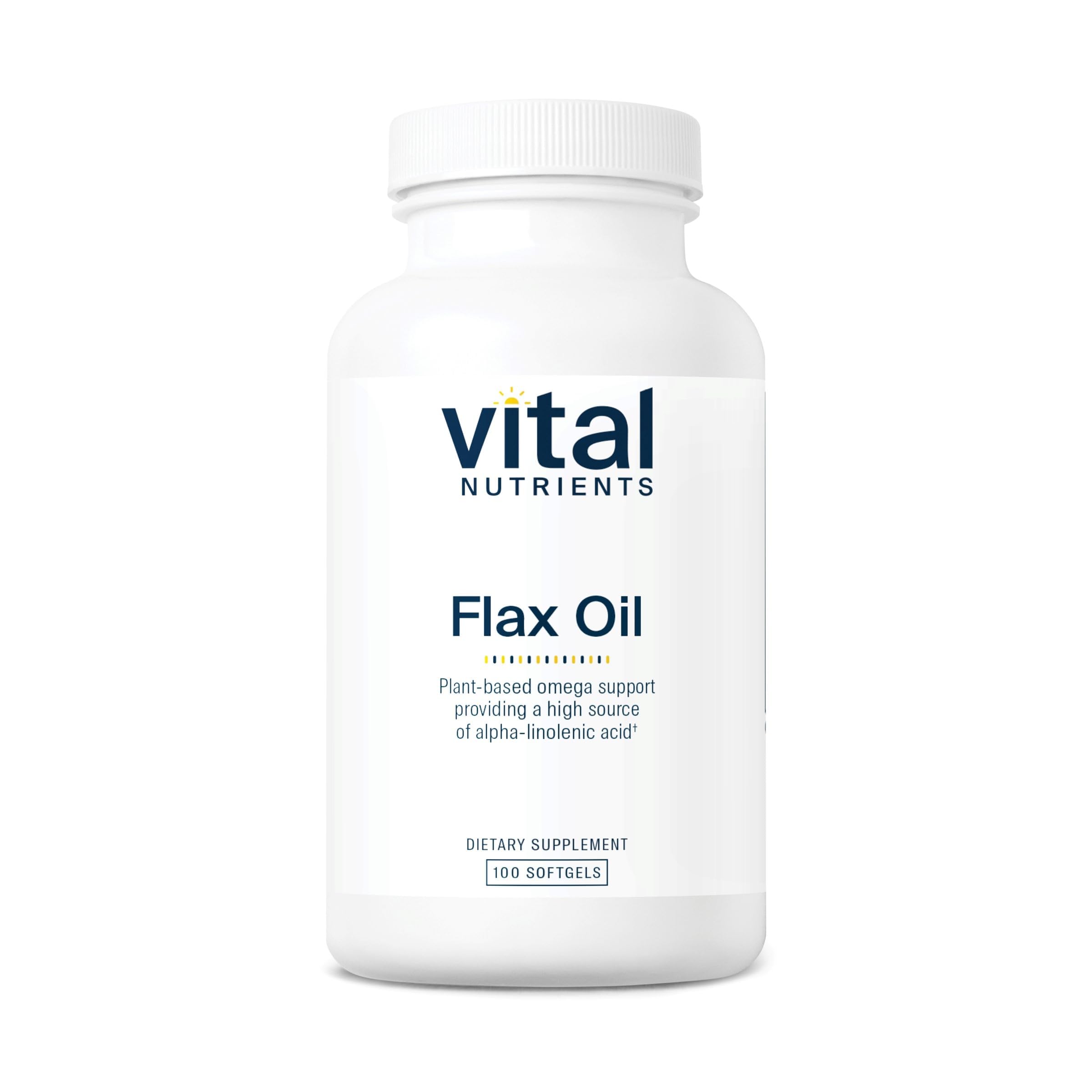 Vital Nutrients Huile de lin 3000 mg, bouteille prête à l'emploi pour usage quotidien.