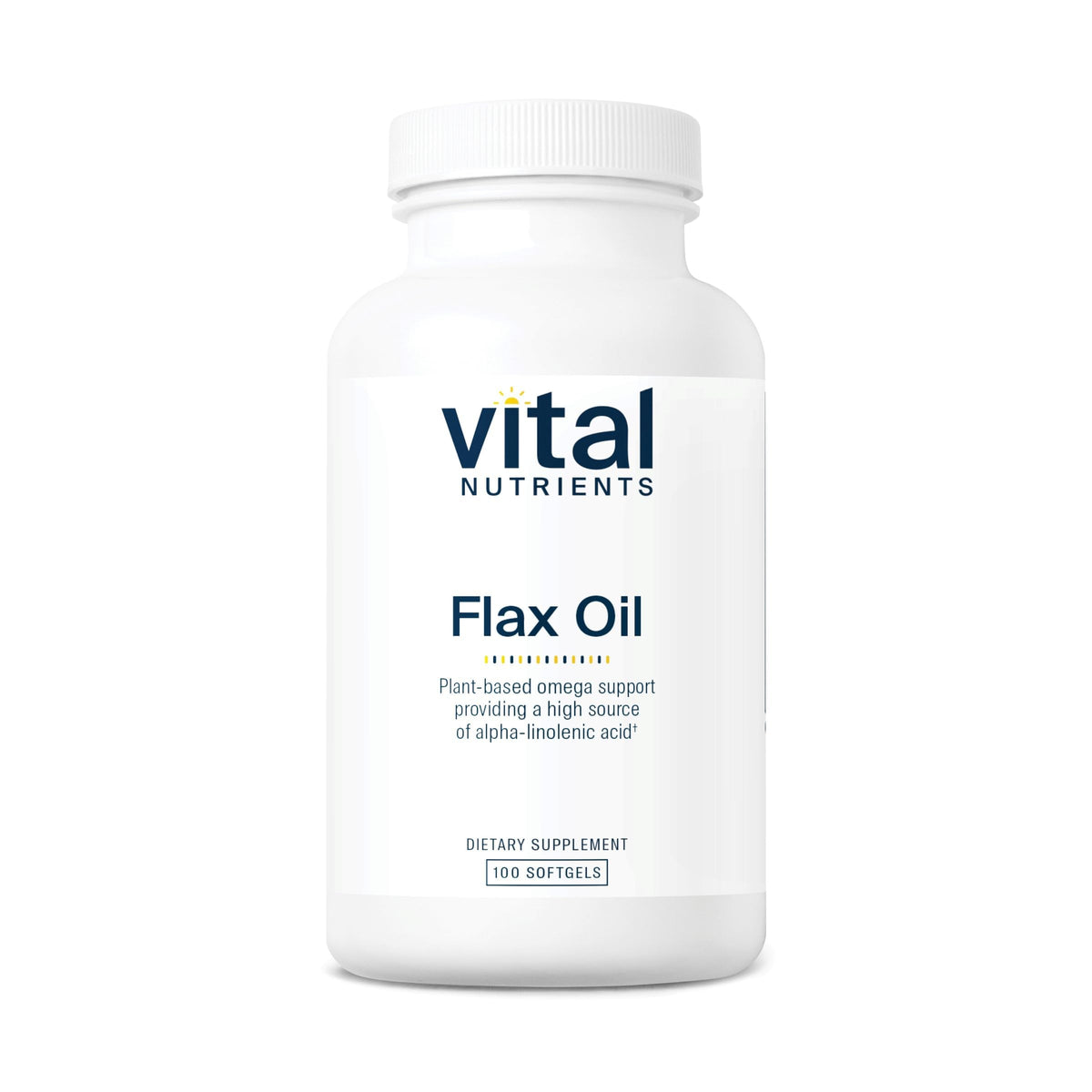 Vital Nutrients Huile de lin 3000 mg, bouteille prête à l'emploi pour usage quotidien.