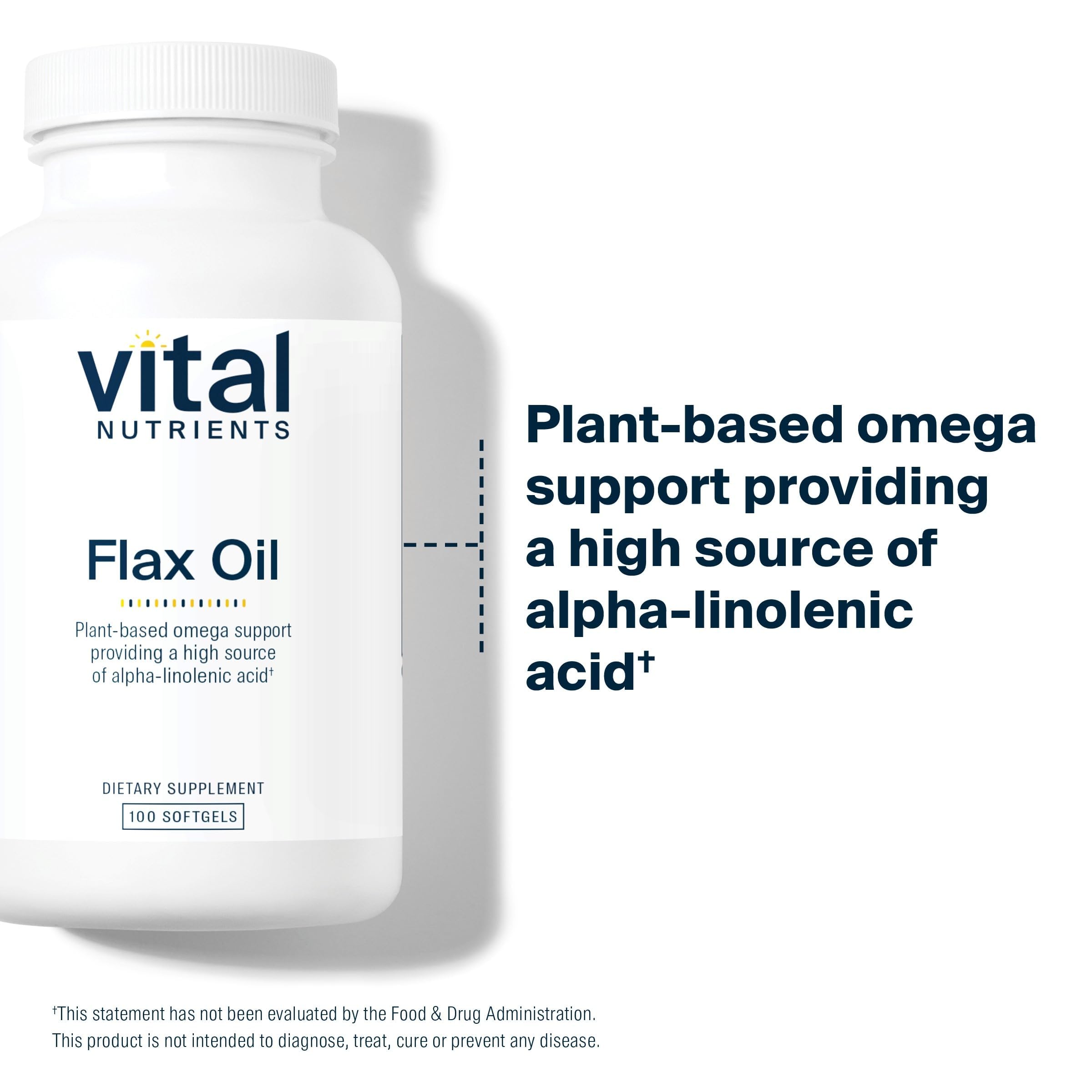 Vital Nutrients Gélules huile de lin, forme pratique et facile à intégrer.