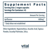 Vital Nutrients Ipriflavone 600mg – Formule vegan favorisant la minéralisation osseuse.