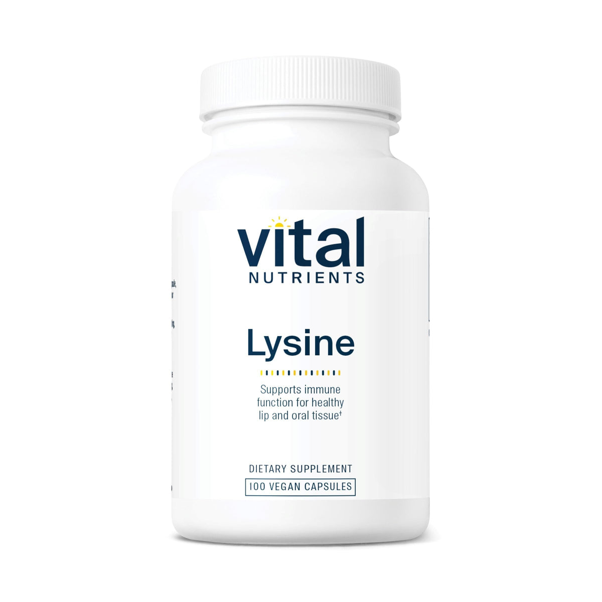 Vital Nutrients Lysine, bouteille, soutien des tissus buccaux et muqueux